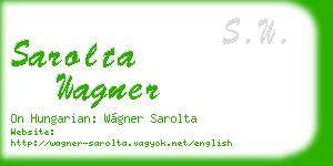 sarolta wagner business card